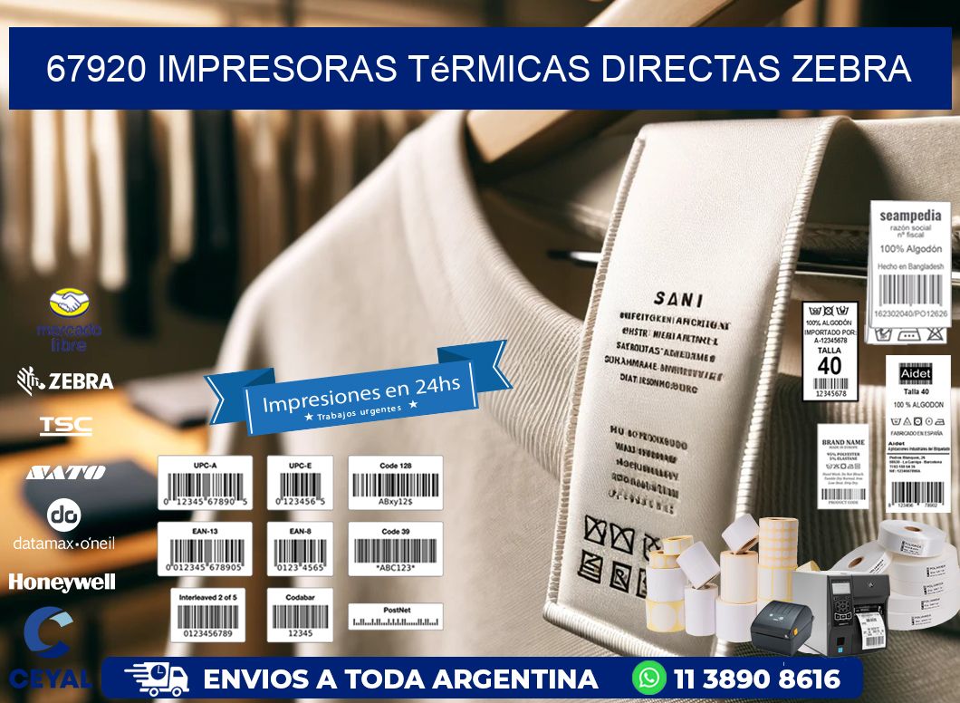 67920 impresoras térmicas directas zebra