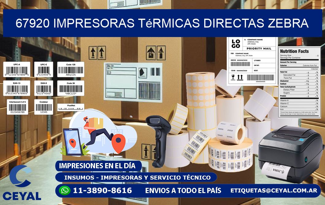 67920 impresoras térmicas directas zebra