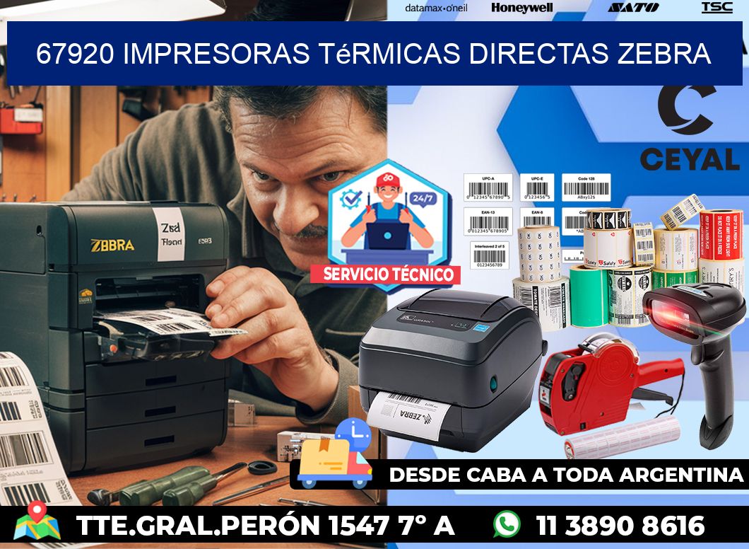 67920 impresoras térmicas directas zebra