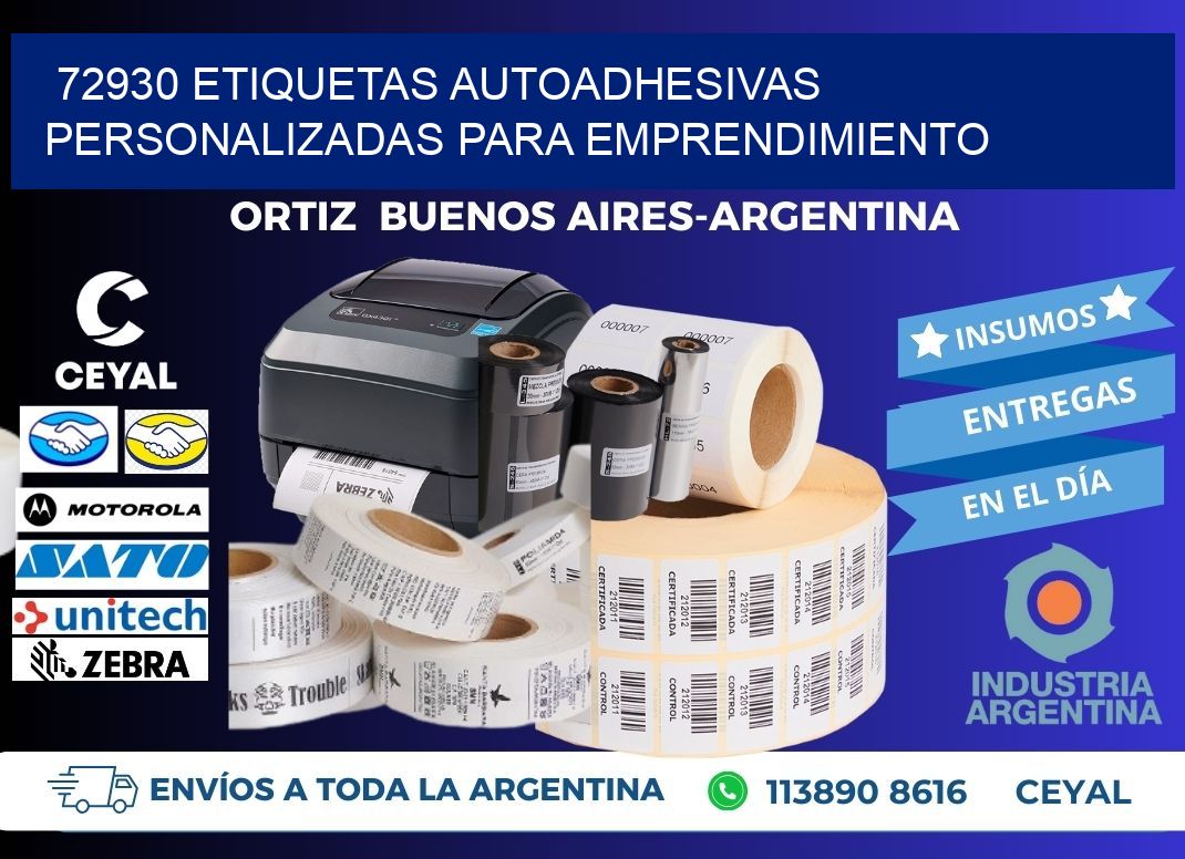 72930 etiquetas autoadhesivas personalizadas para emprendimiento