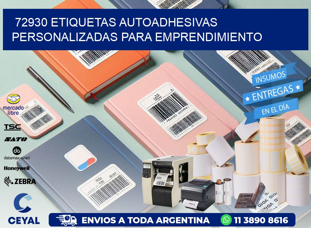 72930 etiquetas autoadhesivas personalizadas para emprendimiento