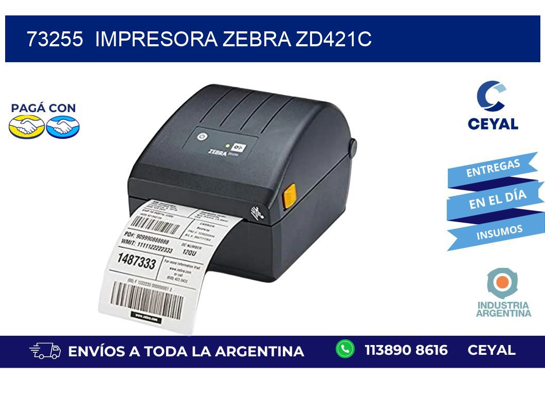73255  Impresora Zebra zd421c