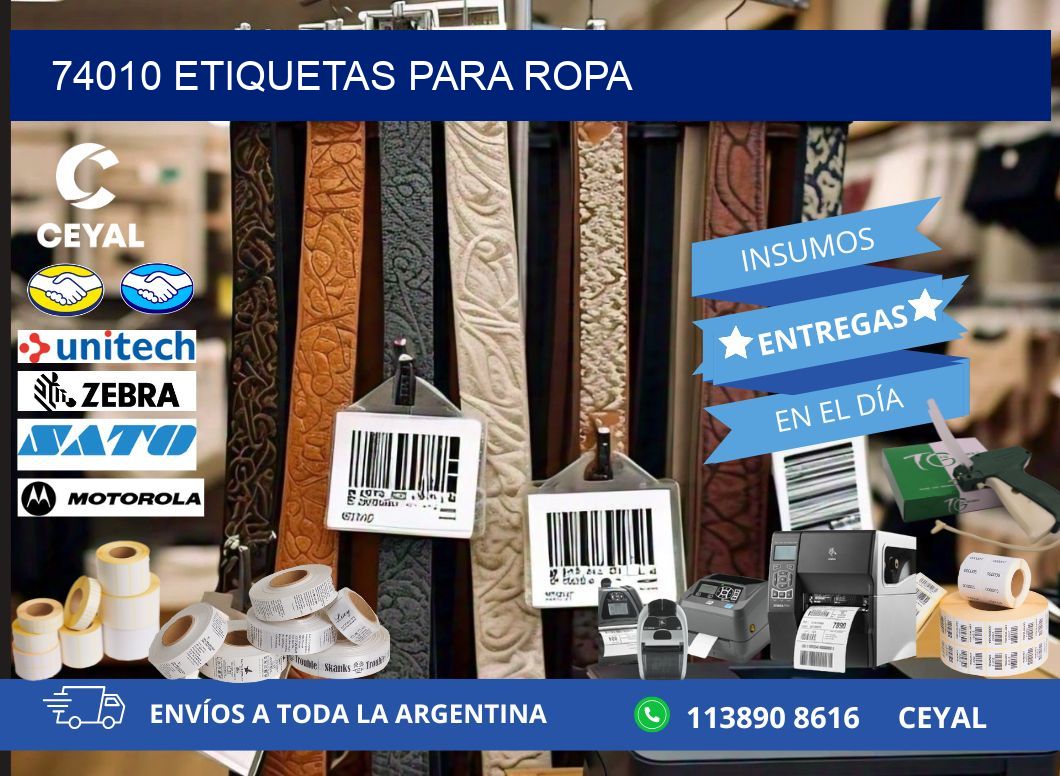 74010 etiquetas para ropa