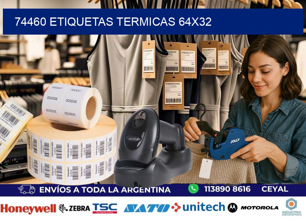 74460 etiquetas termicas 64x32