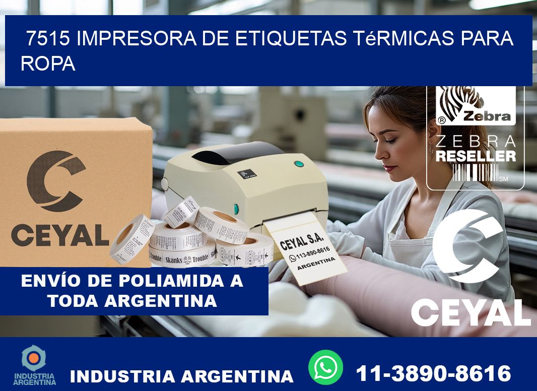 7515 impresora de etiquetas térmicas para ropa