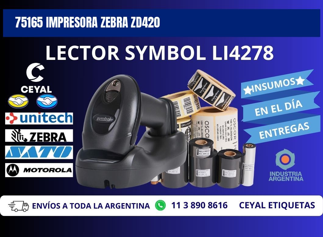 75165 Impresora Zebra ZD420