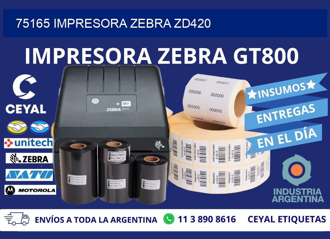 75165 Impresora Zebra ZD420