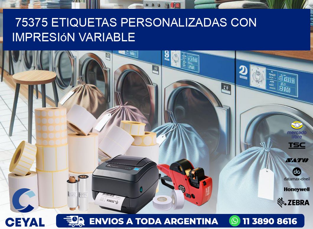 75375 etiquetas personalizadas con impresión variable