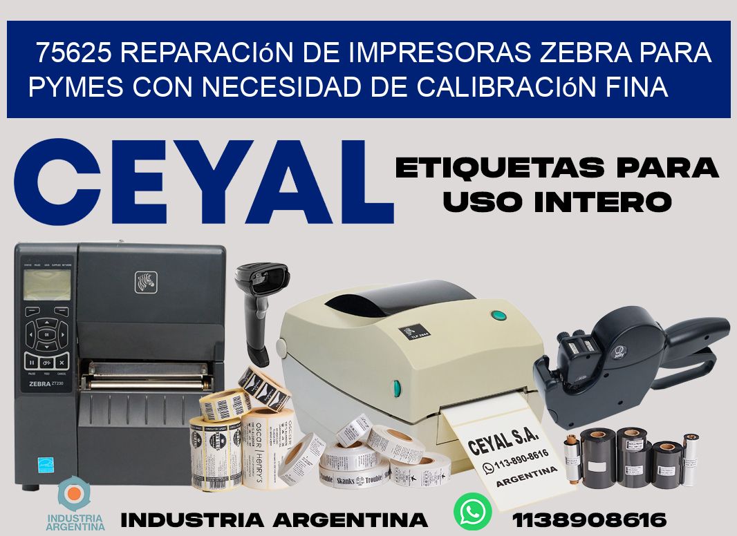 75625 reparación de impresoras zebra para pymes con necesidad de calibración fina