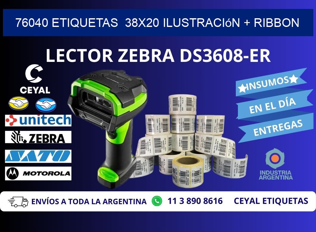 76040 etiquetas  38x20 ilustración + ribbon