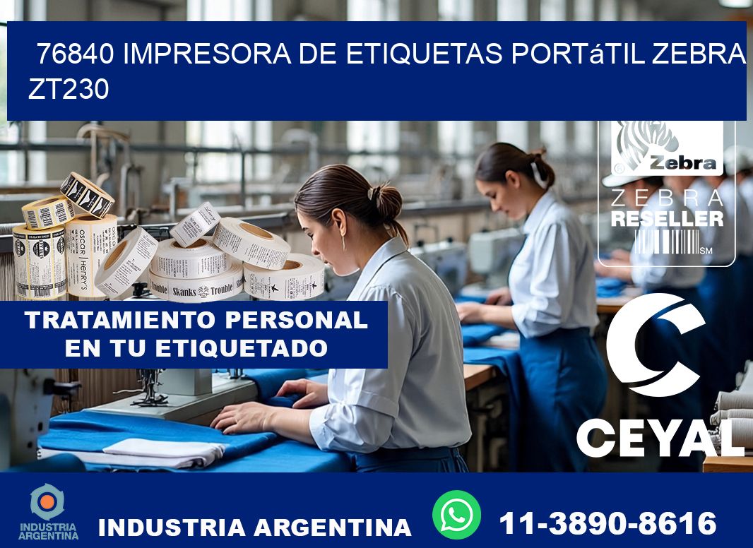 76840 impresora de etiquetas portátil Zebra ZT230
