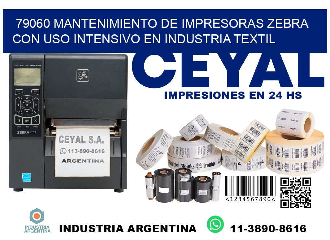 79060 mantenimiento de impresoras zebra con uso intensivo en industria textil