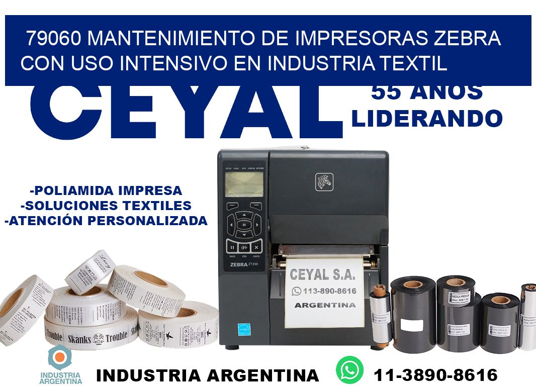 79060 mantenimiento de impresoras zebra con uso intensivo en industria textil