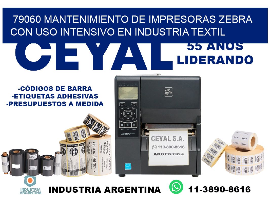 79060 mantenimiento de impresoras zebra con uso intensivo en industria textil