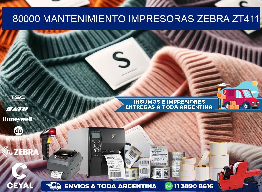 80000 mantenimiento impresoras zebra zt411