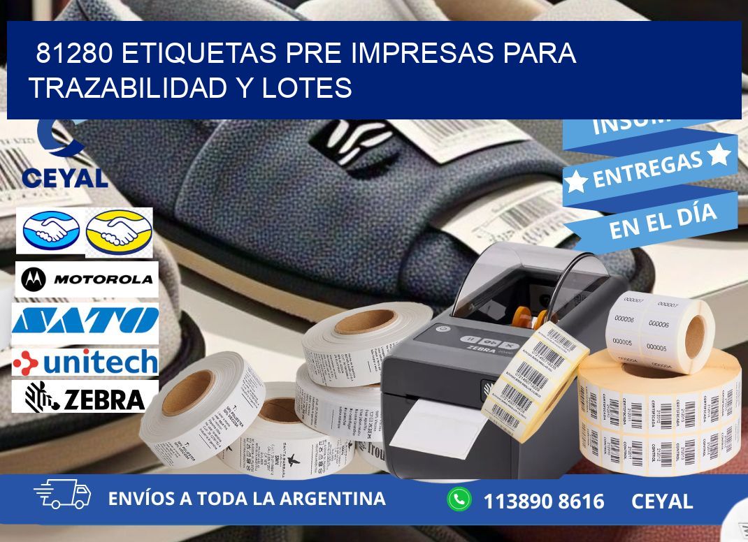 81280 etiquetas pre impresas para trazabilidad y lotes
