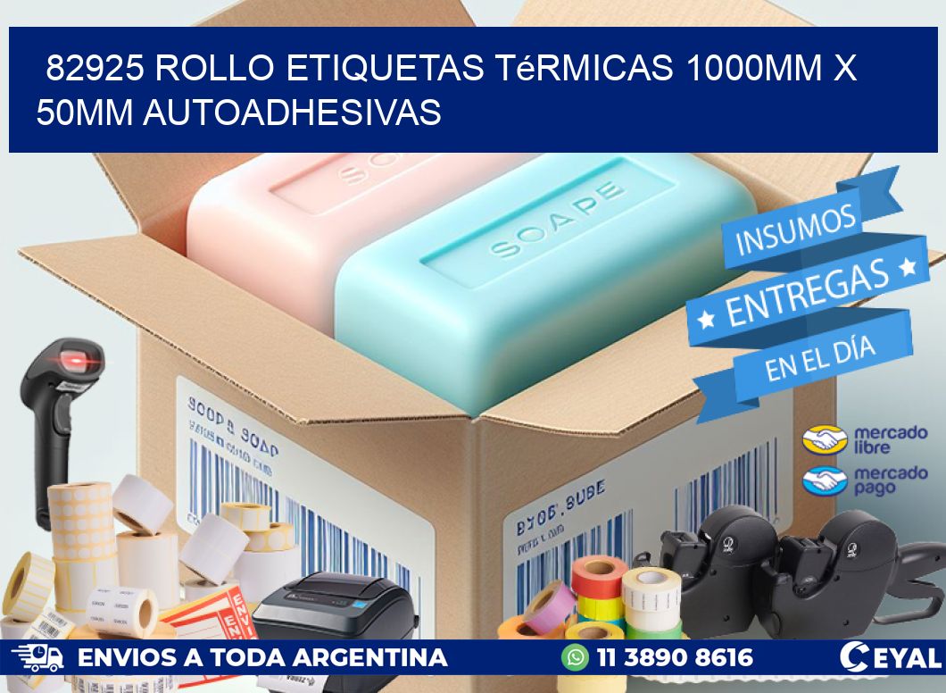 82925 Rollo Etiquetas Térmicas 1000mm X 50mm Autoadhesivas