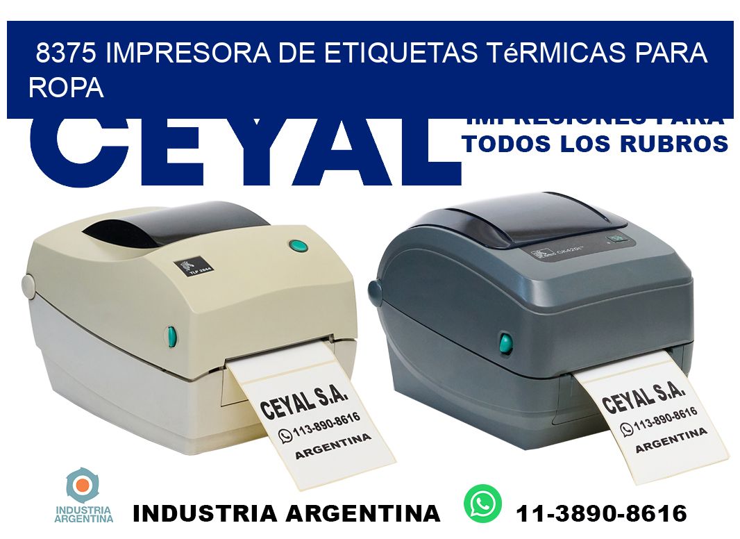 8375 impresora de etiquetas térmicas para ropa
