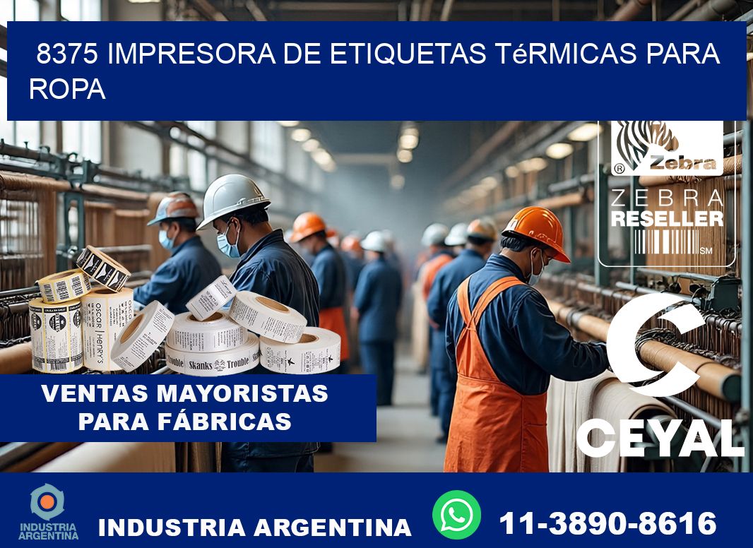 8375 impresora de etiquetas térmicas para ropa