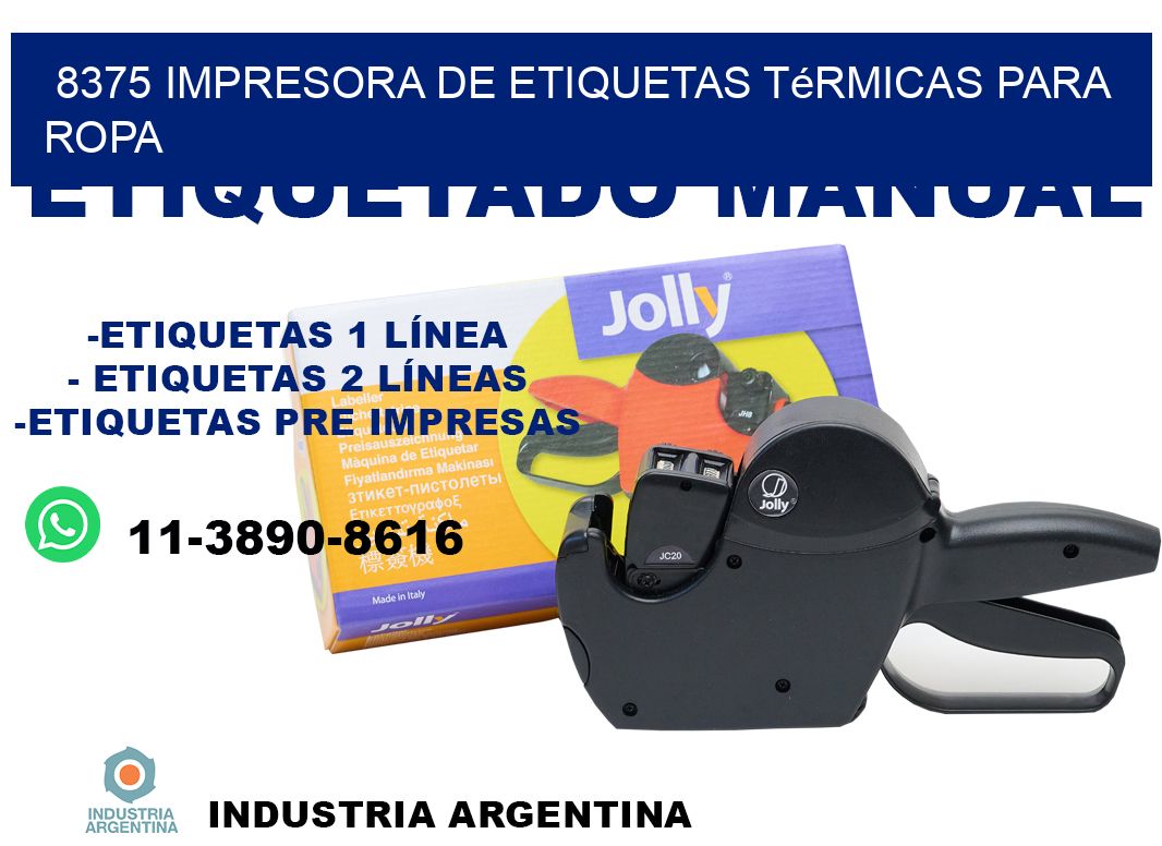 8375 impresora de etiquetas térmicas para ropa