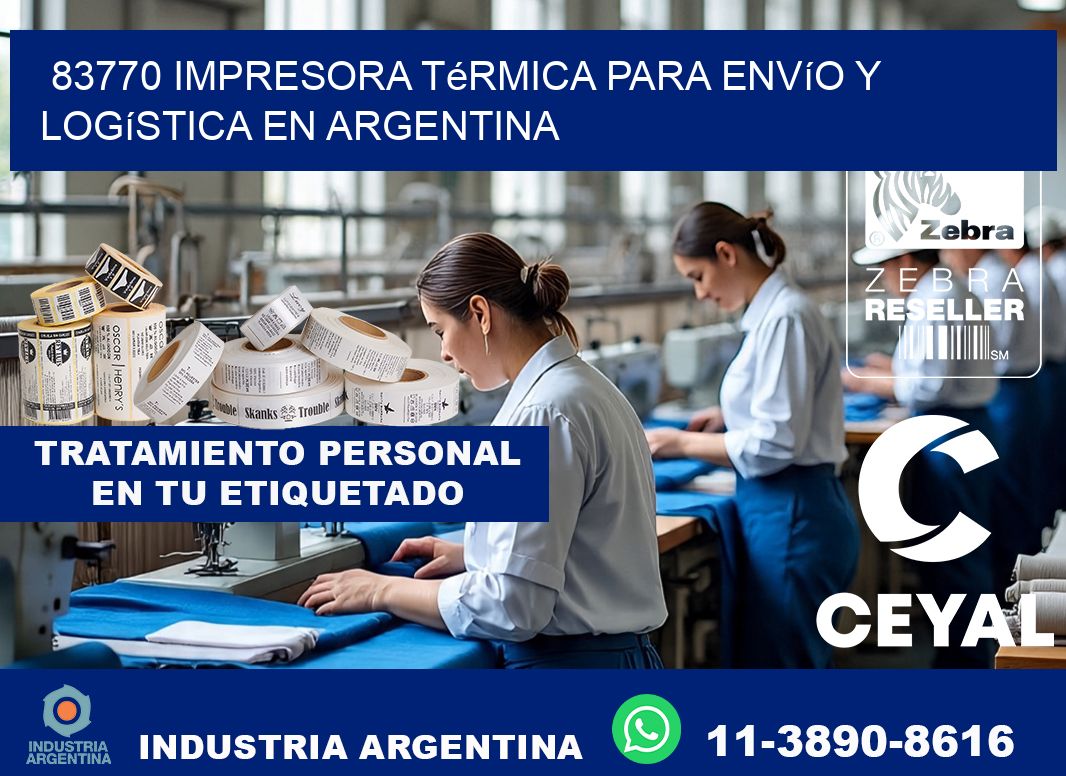 83770 impresora térmica para envío y logística en Argentina
