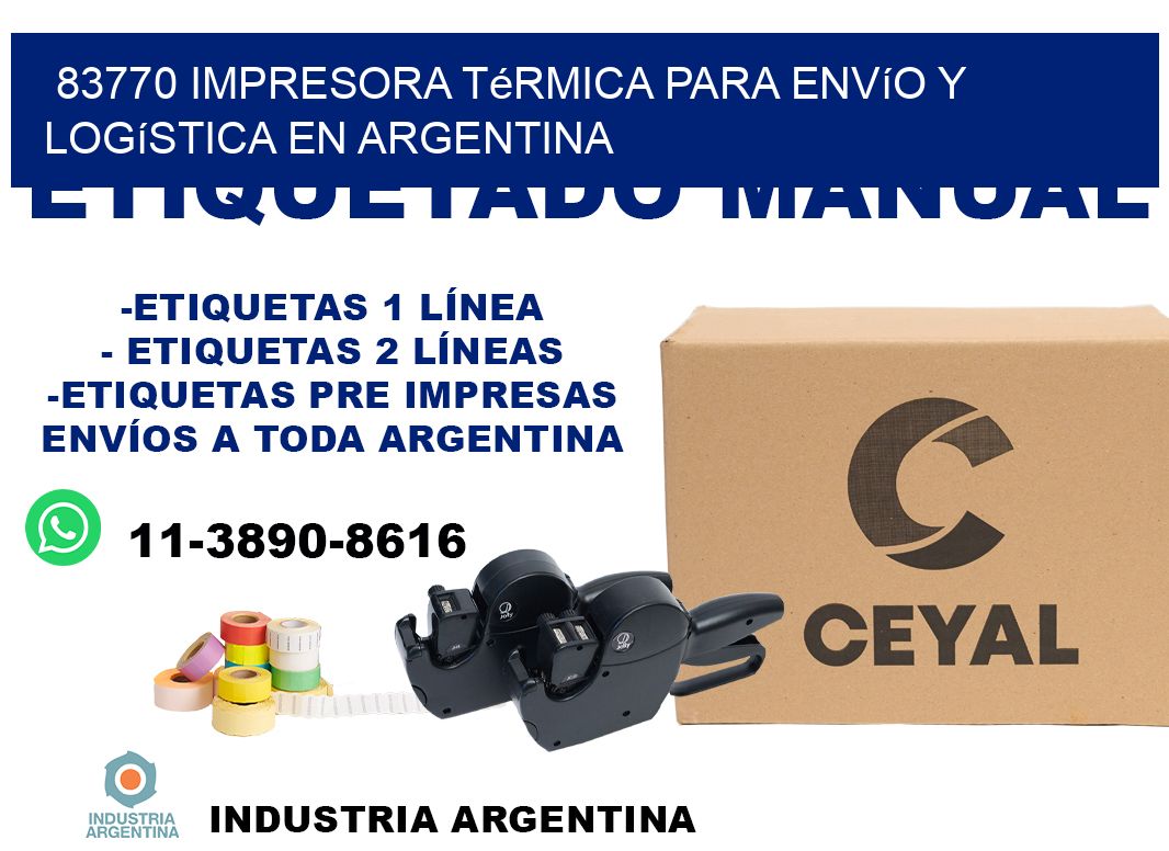 83770 impresora térmica para envío y logística en Argentina