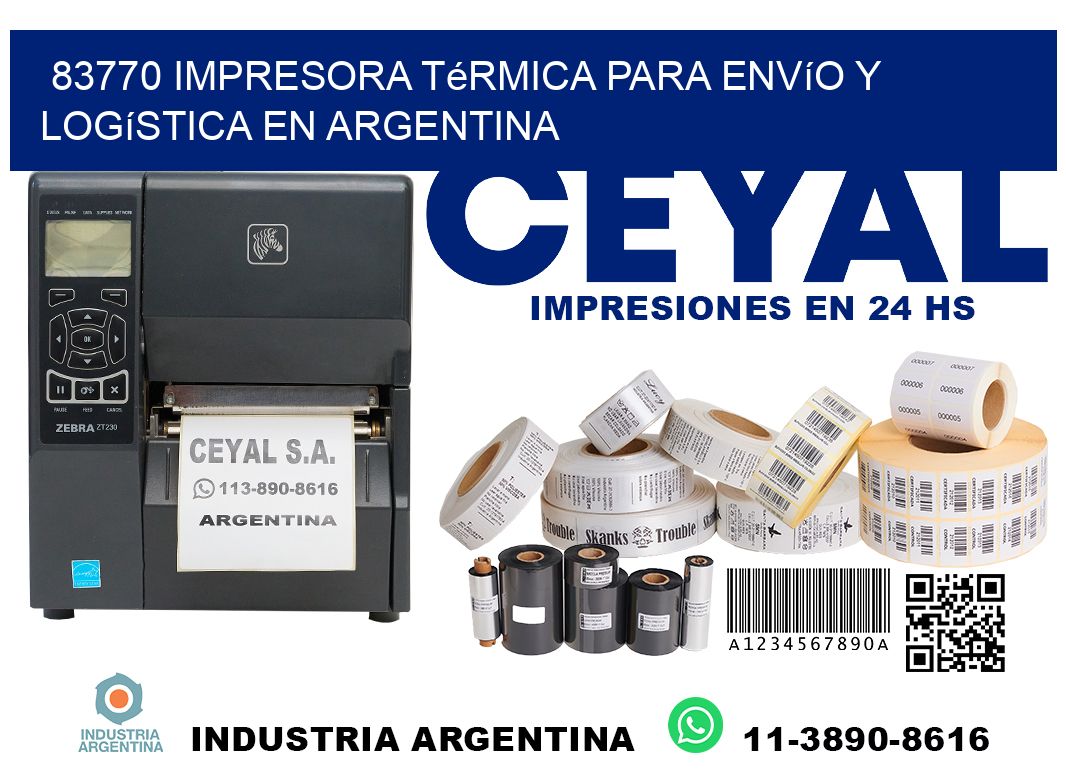 83770 impresora térmica para envío y logística en Argentina