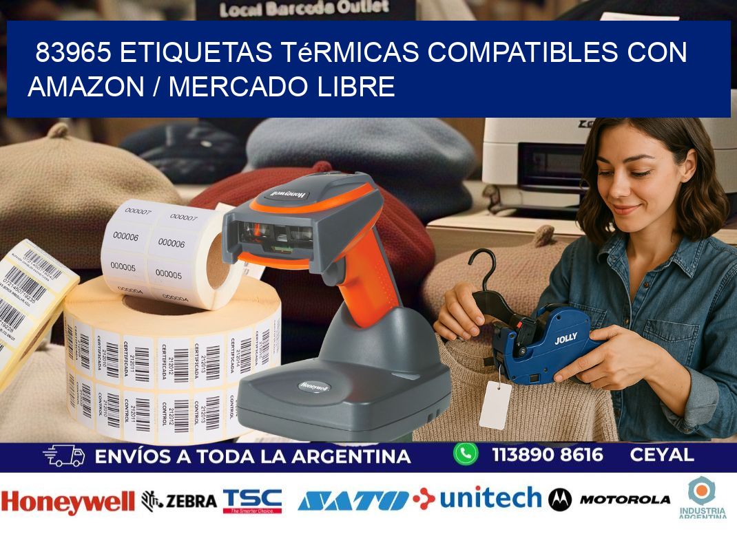 83965 etiquetas térmicas compatibles con Amazon / Mercado Libre