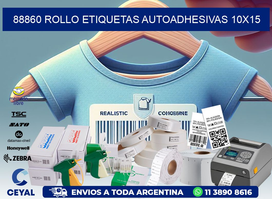 88860 Rollo Etiquetas autoadhesivas 10×15