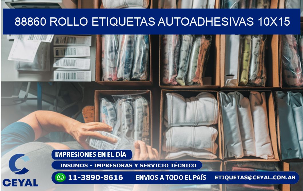 88860 Rollo Etiquetas autoadhesivas 10x15