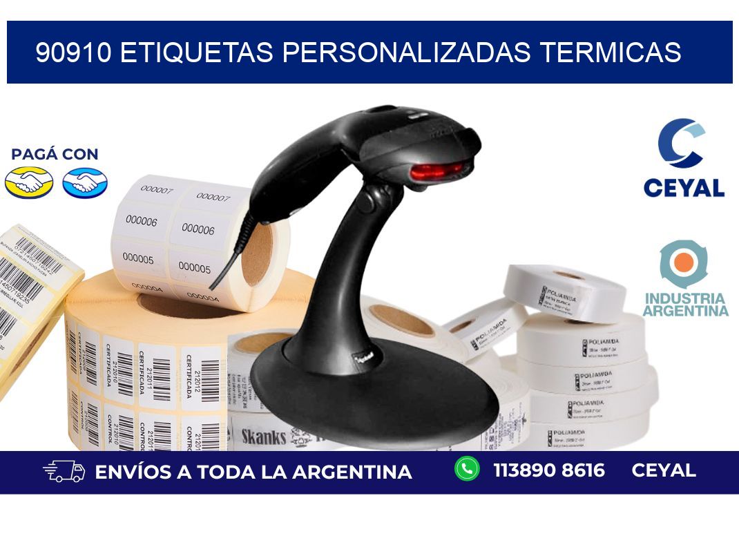 90910 Etiquetas personalizadas termicas