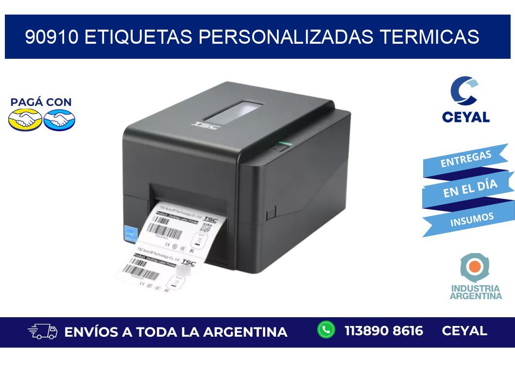 90910 Etiquetas personalizadas termicas