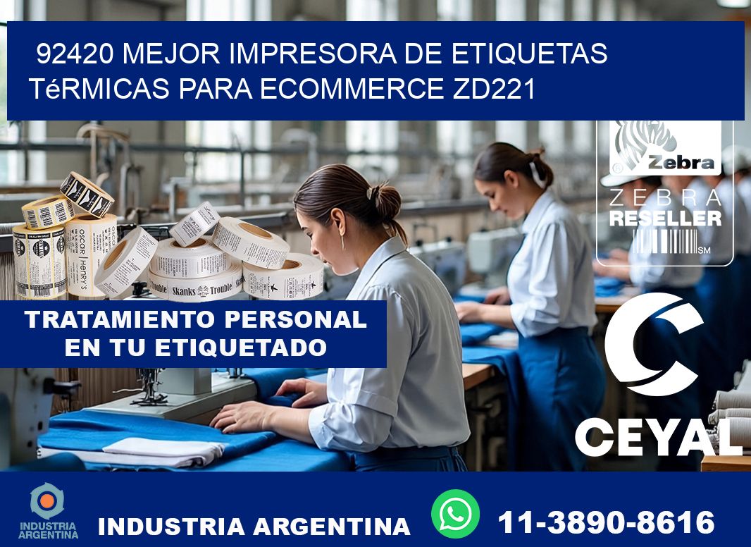 92420 mejor impresora de etiquetas térmicas para ecommerce ZD221