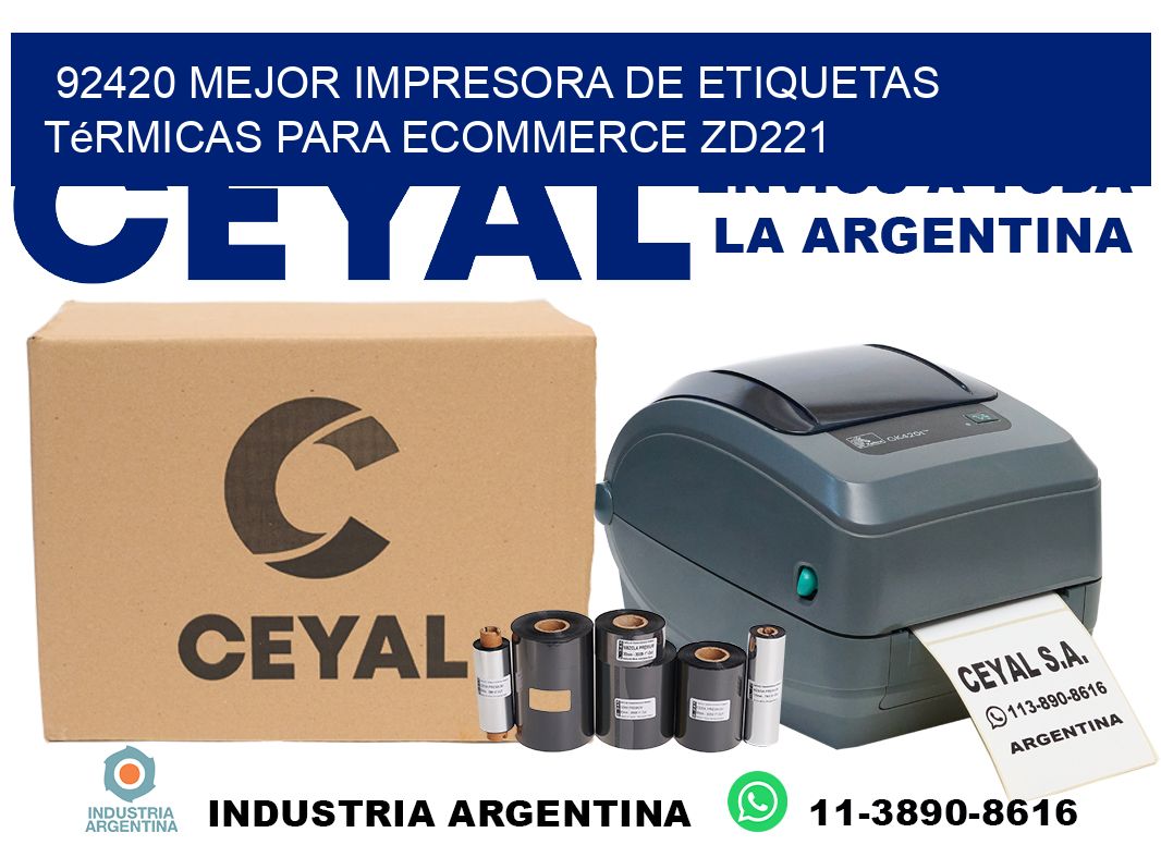 92420 mejor impresora de etiquetas térmicas para ecommerce ZD221
