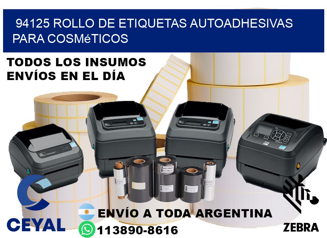 94125 rollo de etiquetas autoadhesivas para cosméticos