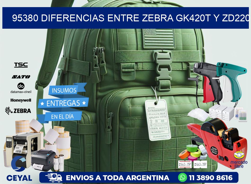 95380 diferencias entre zebra gk420t y zd220