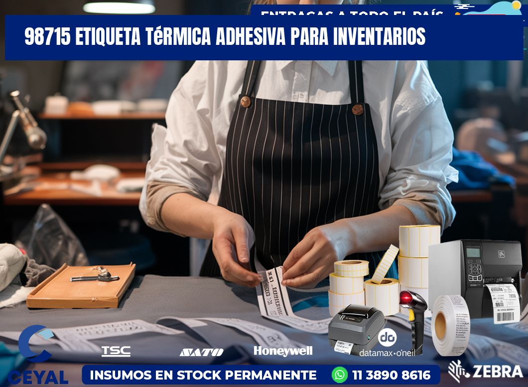 98715 Etiqueta térmica adhesiva para Inventarios