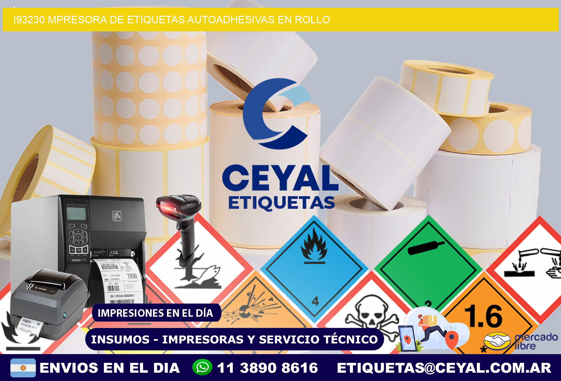 I93230 mpresora de etiquetas autoadhesivas en rollo