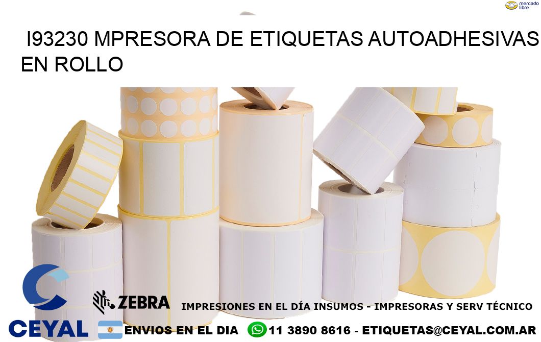 I93230 mpresora de etiquetas autoadhesivas en rollo