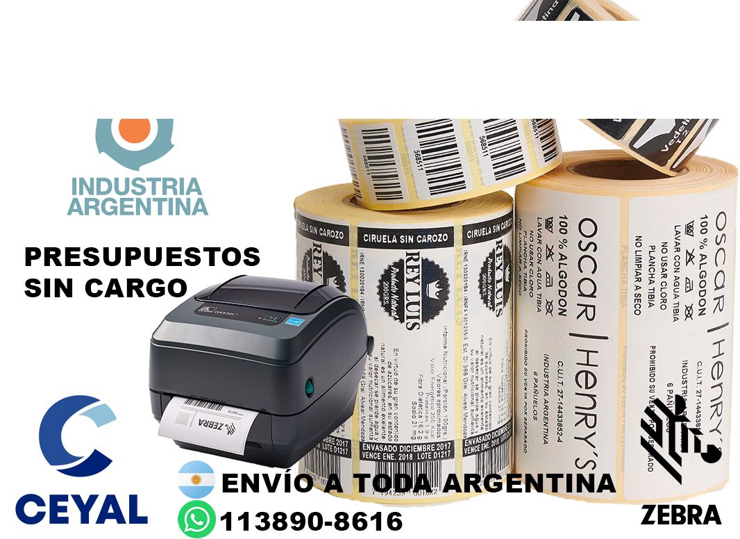 impresora industrial + 2325 etiquetas + ribbon