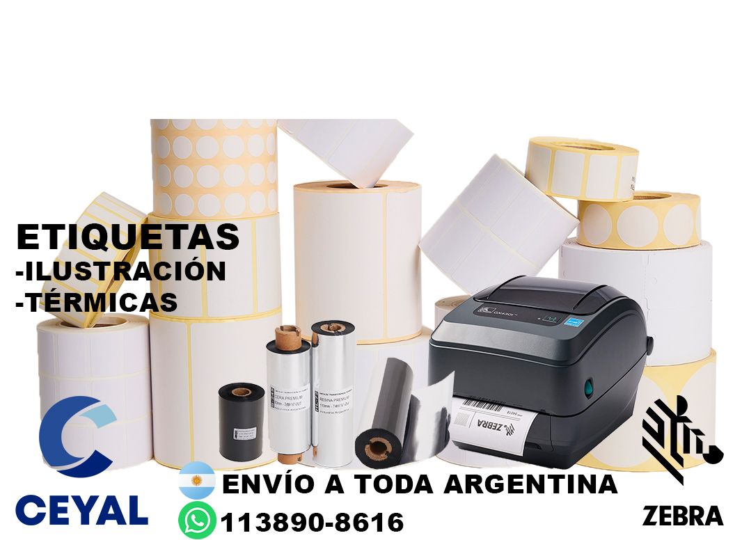 impresora zebra zt230 + 15635 etiquetas + ribbon