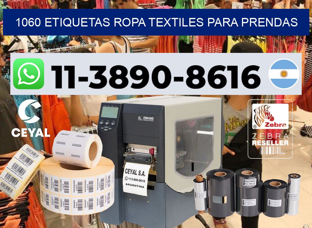 1060 Etiquetas ropa textiles para prendas