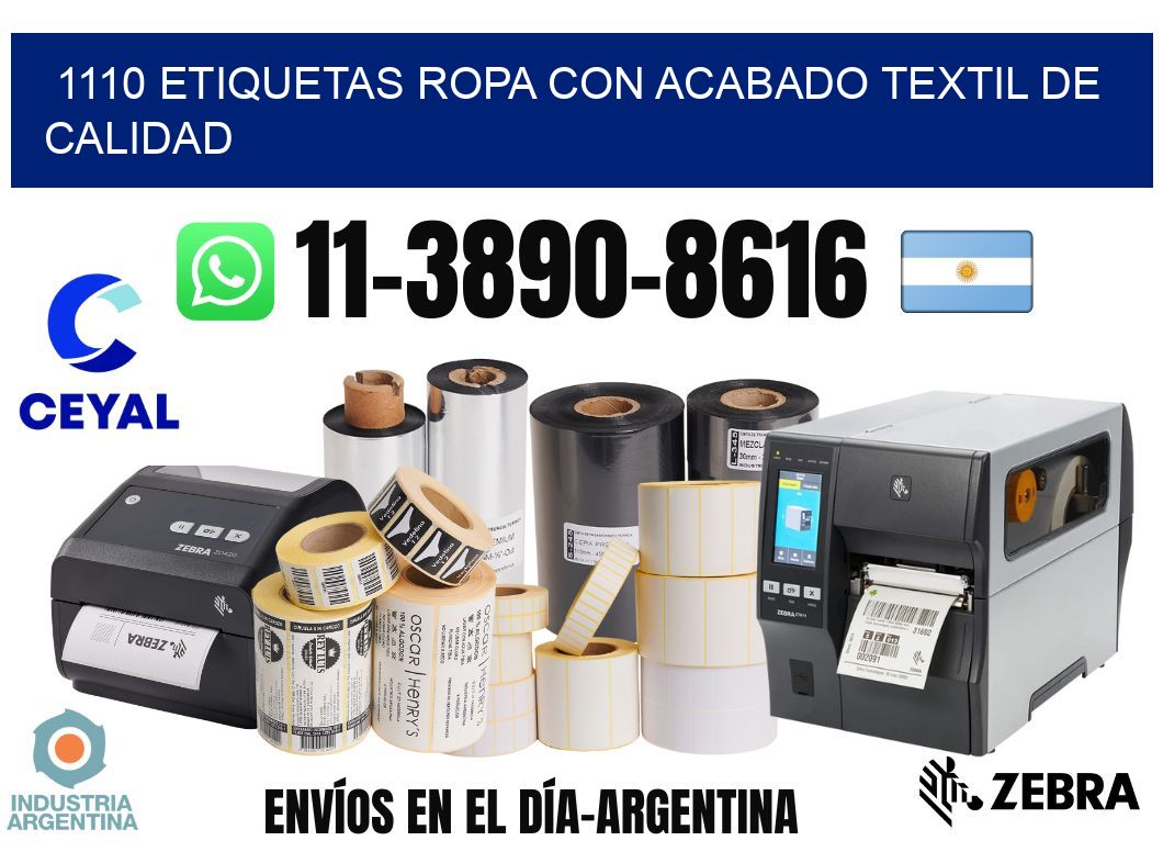 1110 Etiquetas ropa con acabado textil de calidad
