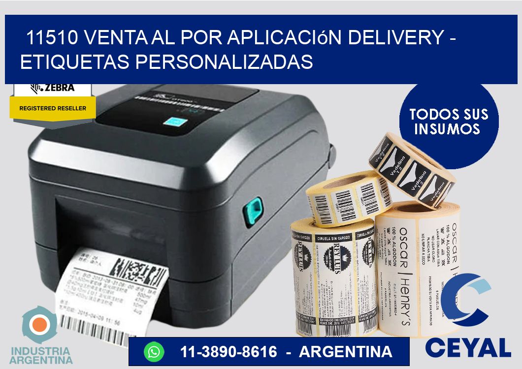 11510 Venta al Por Aplicación delivery - Etiquetas Personalizadas