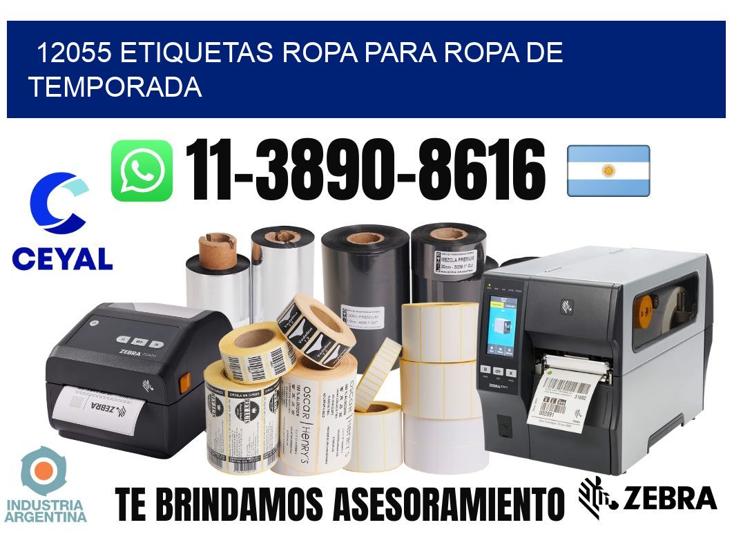 12055 Etiquetas ropa para ropa de temporada