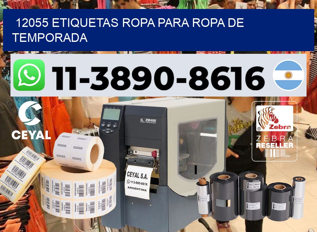 12055 Etiquetas ropa para ropa de temporada