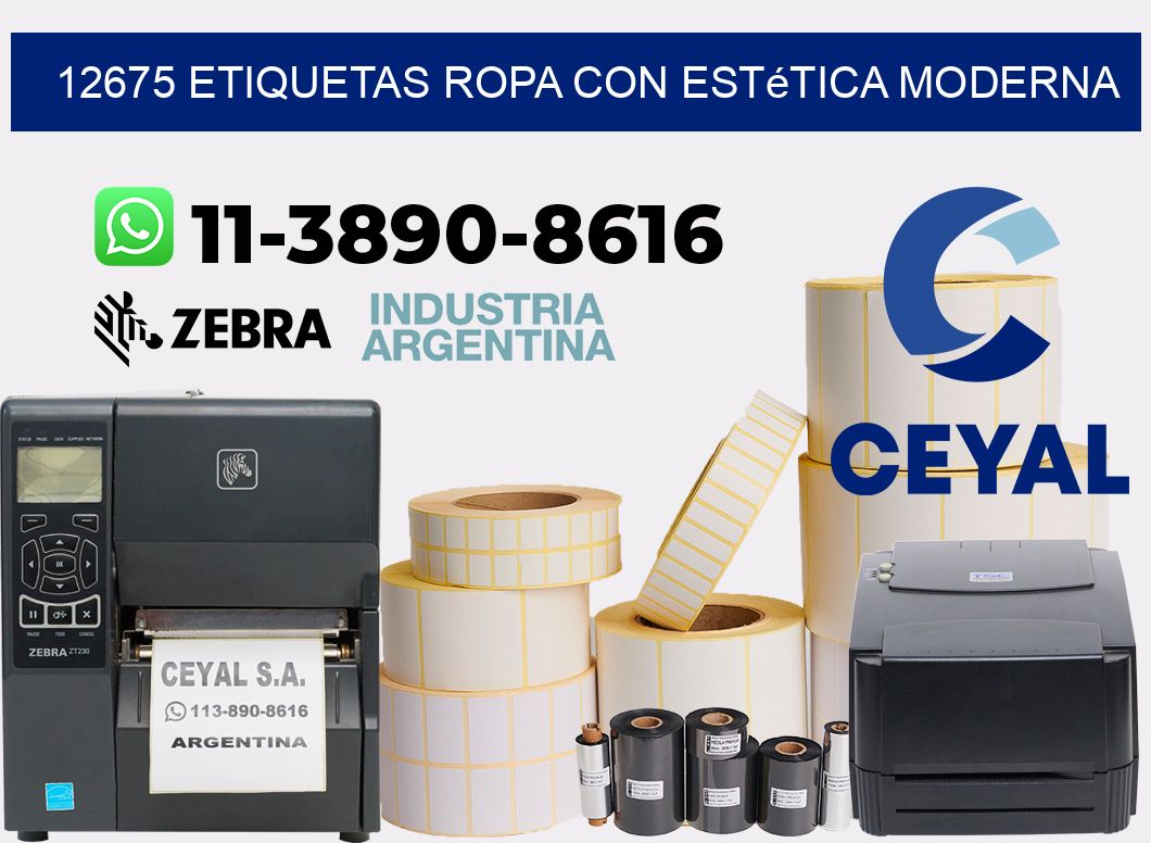 12675 Etiquetas ropa con estética moderna
