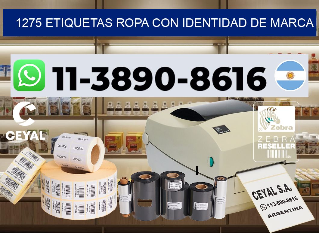 1275 Etiquetas ropa con identidad de marca