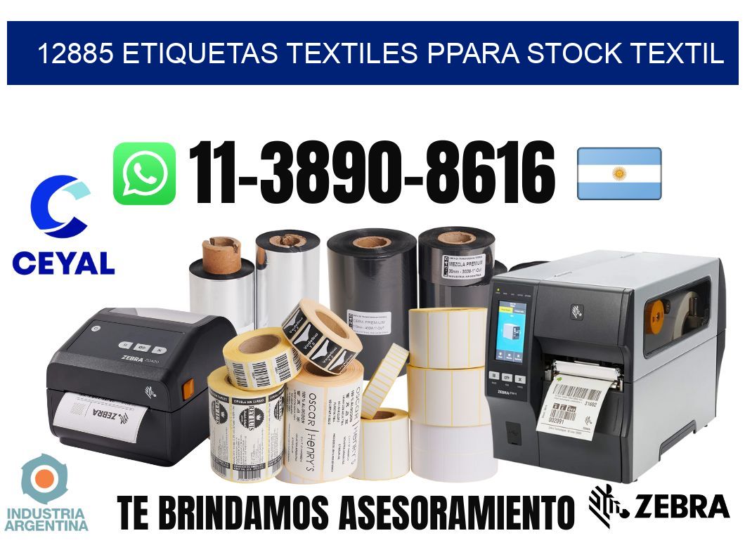 12885 Etiquetas textiles ppara stock textil