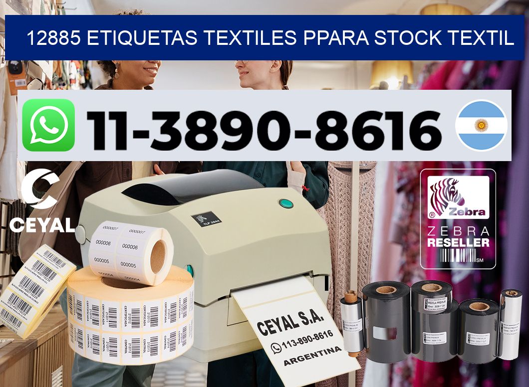12885 Etiquetas textiles ppara stock textil